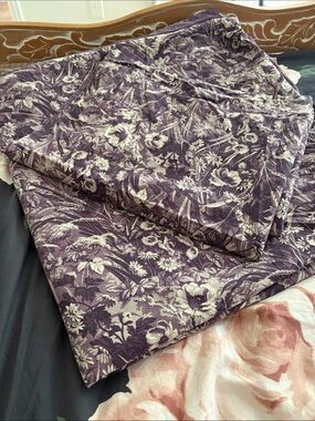 🍓 Martha Stewart purple floral F/Q duvet set